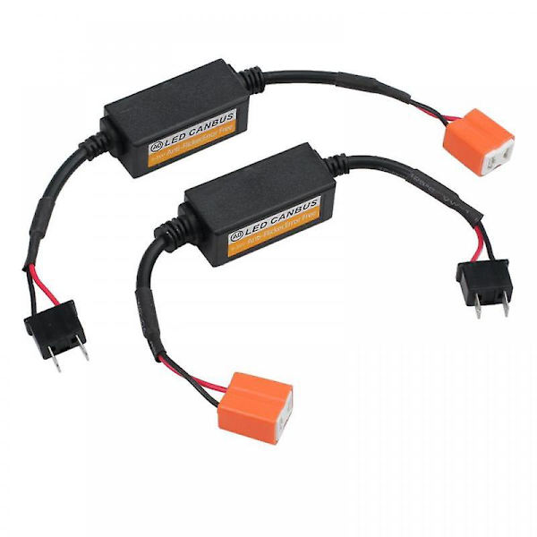 2 st H1 H4 H7 H11 9006 Hb3 Hb4 H9 H8 Bil Lastmotstånd Felavbrytare Canbus Anti-flimmer Kabel