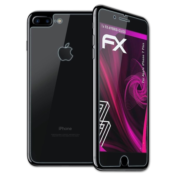 atFoliX Panserfolie kompatibel med Apple iPhone 7 Plus Glassfolie 9H beskyttelsespanser