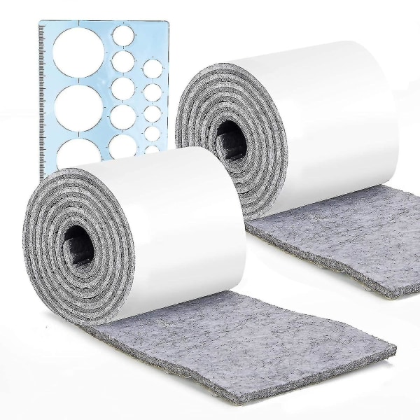 2 rullaa itseliimautuvaa huopaa - harmaa - 100 cm x 10 cm x 5 mm