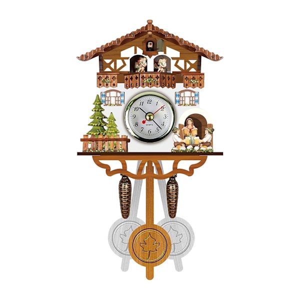 Cuckoo Cuckoo Veggklokke Kimealarm Retro Klokke Tre Stueklokke