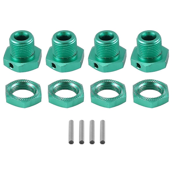 Metall 17mm hjulnavadapter med mutter for Arrma 1/8 3s 1/10 Big Rock V3 RC bil oppgraderingsdeler,gr