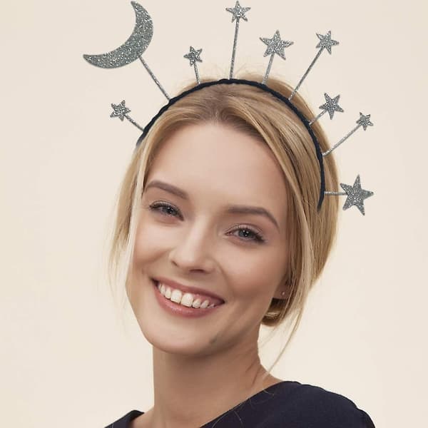 Glitterstjerner Måne Søt Stjerne Hodebånd Bursdagsfest Tiara Hårbånd Hodeplagg
