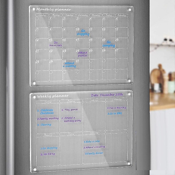 Svart Fredag Magnetisk Akrylkalender Kompatibel Kylskåp Torrtorkningsbräda Kalender Kompatibel Kylskåp, Återanvändbar Planerare, Present Fo