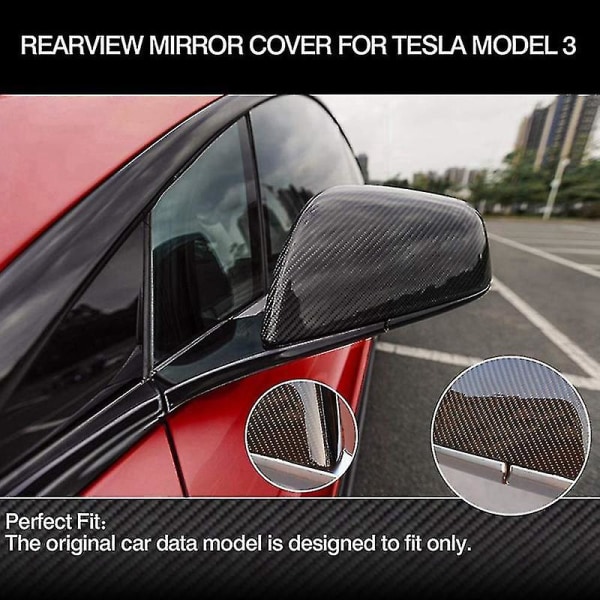 Kompatibel med Tesla Model-x- 2019 bilbackspegel dekorativt cover