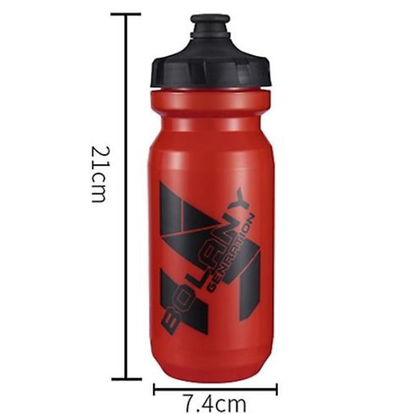 Punainen, 0,6 litran vedenpitävä ruostumattomasta teräksestä valmistettu urheilupullo urheiluun, fitness ja ulkoiluun |