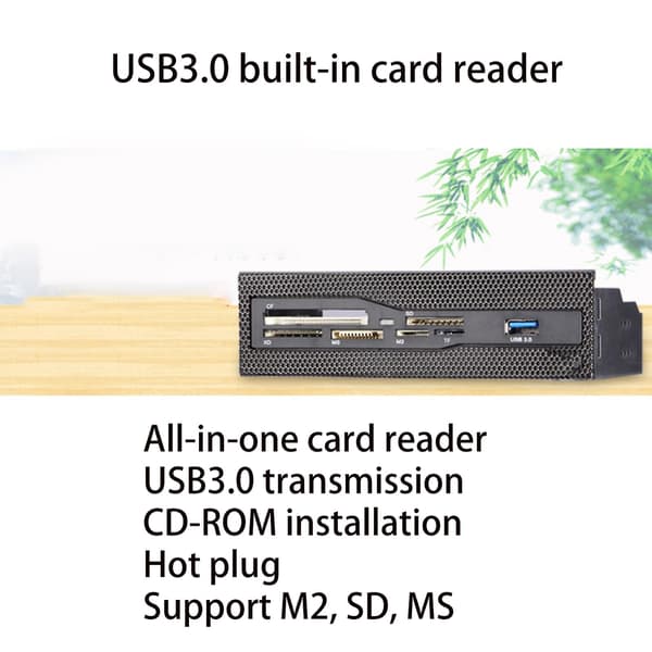 Computer Front Panel Usb 3.0 Intern Kortlæser Support M2.mso Sd Ms .xd Cf