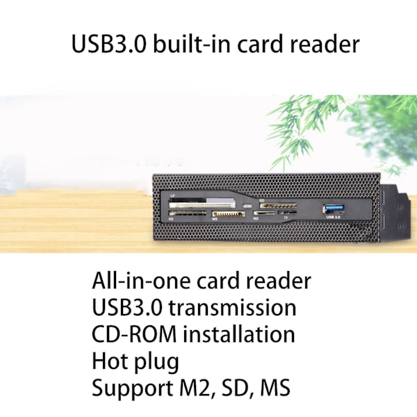Tietokoneen etupaneelin USB 3.0 sisäinen kortinlukija, tukee M2.mso Sd Ms .xd Cf