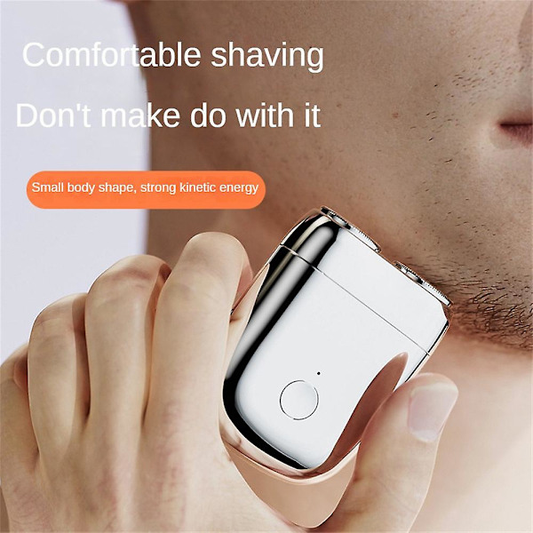 Bærbar Elektrisk Barbermaskin for Menn - Mini Magnetisk Automatisk Elektrisk Barbermaskin silver