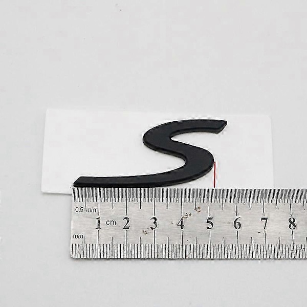 Baklucka Dekal S-Logotyp för Cayenne Bilstjärna Emblem 52 x 24 matte black