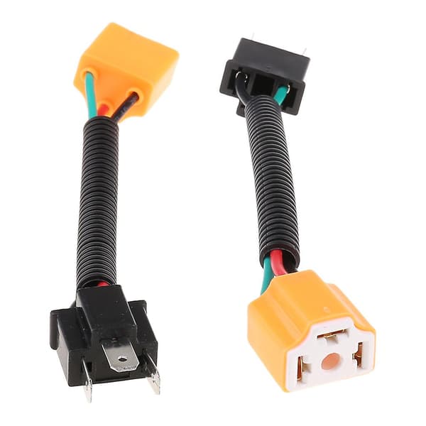 2 stk. H4 9003 keramiske ledningsnett pluggkabel frontlyskobling