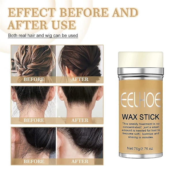 Hårvoks Stick Edge Control Gel Stick Slay Thin Baby Hair Perfekt Hårfeste Styling Glatt Frizzy Hår Ikke Fet