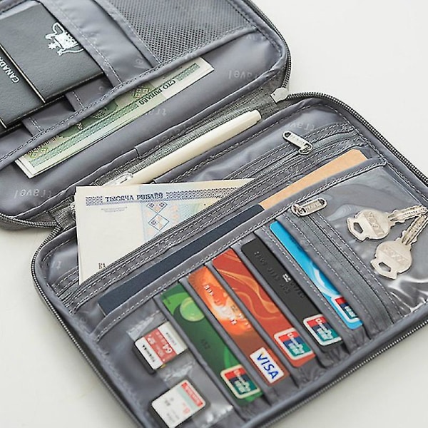 Familie reiselommebok Pass Oppbevaringsveske Holder ID-kort Bag Oppbevaringsveske