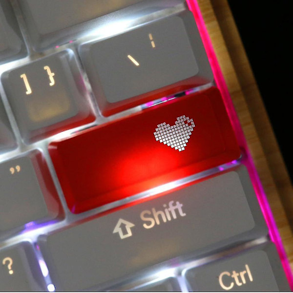 Rød hjerte mønster tastatur tastaturknapp mekanisk Enter/esc tastaturknapphatt for PC datamaskin bærbar bruk forsyninger