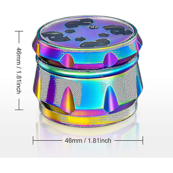Urte Grinder, Krydderi Grinder 4 Dele, Knuser Grinder Til Krydderi, Kaffe, Lavet Af Zink Legering