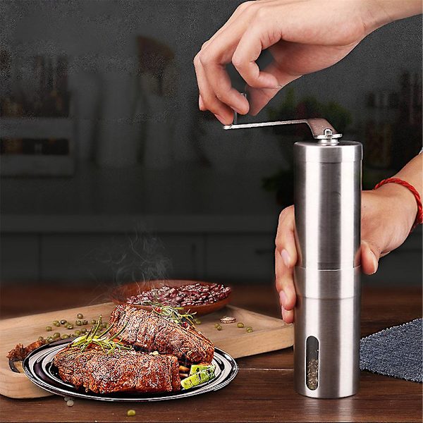 Manuel Kaffekværn Mini Rustfrit Stål Bærbar Håndholdt Konisk Kaffebønne Grinder Køkkenredskab Kaffe Tilbehør