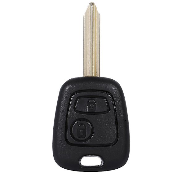 Citroen Nøkkelring Skal - 2 Knapper Fjernkontroll Uskåret Blank Blad Kompatibel med Saxo Xsara Picasso Berlingo