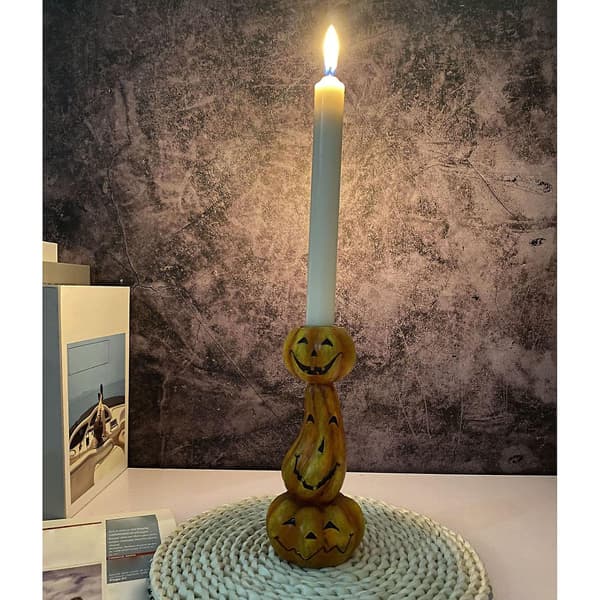 Halloween Gresskar Lysestake Plassering, Hul Ut Lys Base Hjemmedekorasjon