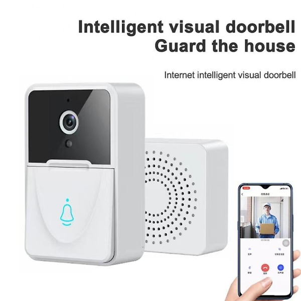 Smart Trådlös Wifi Videodörrklocka Telefonkamera Dörrklocka Ring Intercom Säkerhet