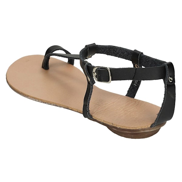 Spot On Platta Toeloop Sandal med Ankelrem black uk 3