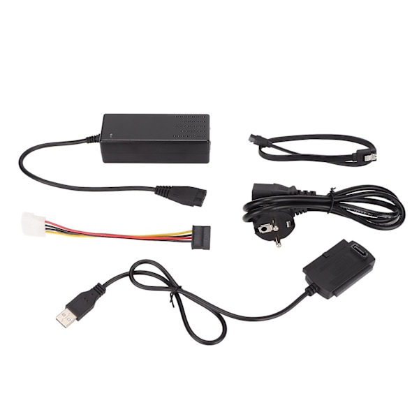 SATA PATA IDE-enhet till USB 2.0-adapterkonverterkabel EU-kontakt