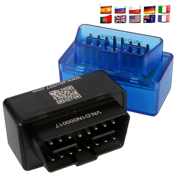 Bluetooth-kompatibel V2.0 för Android Windows Elm327 Diagnostiskt verktyg Bil Obd2 Scanner Kodläsare Obdii Enstaka Pcb