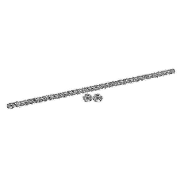 8x Rustfrit Stål Trådstang Stang Sølvfarvet 320mm X M8