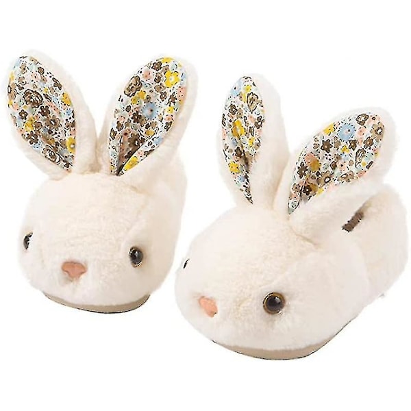 Girls Toddler Slippers Boys House Shoes For Little Kids Cute With Bunny Design Plush Indoor Slippers Non-slip