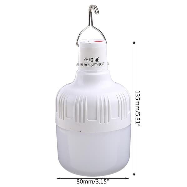 Bærbar 80w/50w LED solcellelys 3 moduser justerbar USB-lading for utendørs