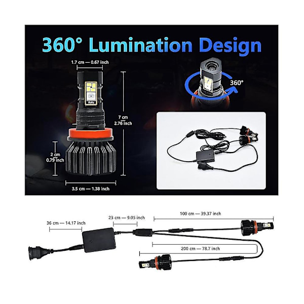 Auton LED RGB -ajovalot, sovellusohjattu Bluetooth-yhteensopiva monivärinen LED-sumuvalolamppu, 9012