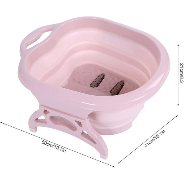 Fällbar fotbadshink (rosa)