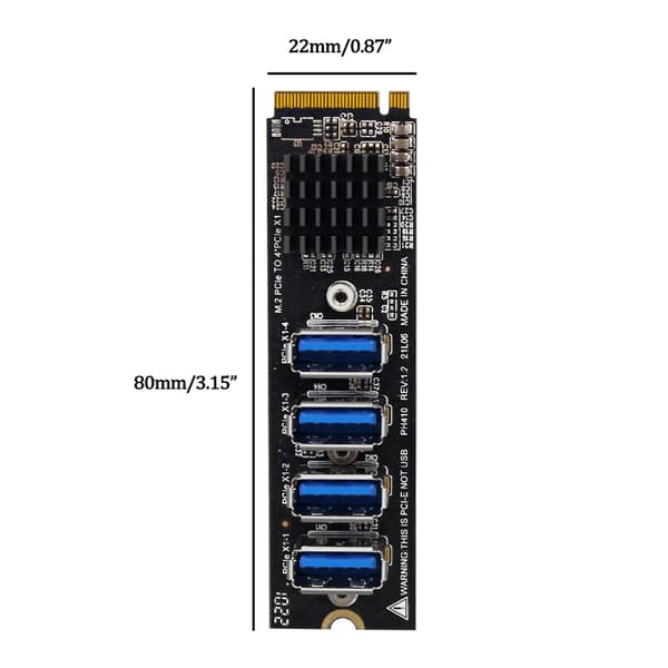 För M.2 För M För Key Ssd Till Pcie X1 Konverter Expansionskort Ssd Hårddiskkort
