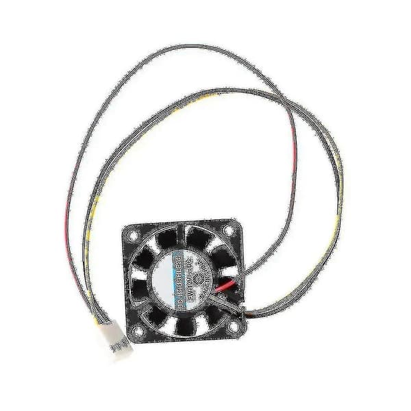 8 stk. 3-bens 40mm firkantet pc-computer køleventilator DC 12V sort