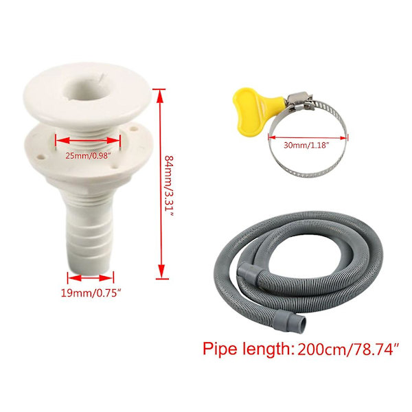 Bilgepumpe Slange 3/4 Tommer VVS Kit 6ft Bilgepumpe Slange Installationskit