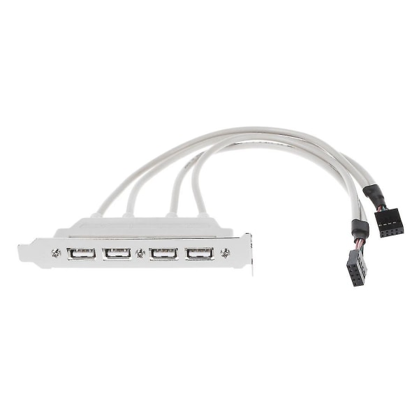 Dobbelt bundkort 9-pin header til 4-ports usb 2.0 hun-kabel Pci-beslag