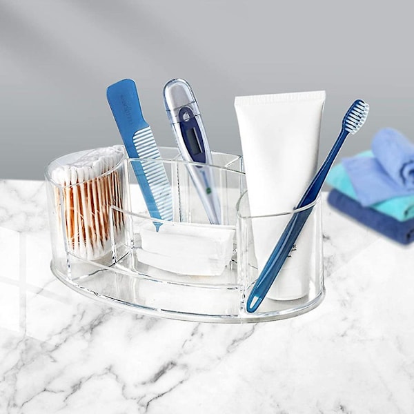 Multi-sektion Makeup Penselarrangør Badeværelse Opbevaringsenhed Børster Holder Klar