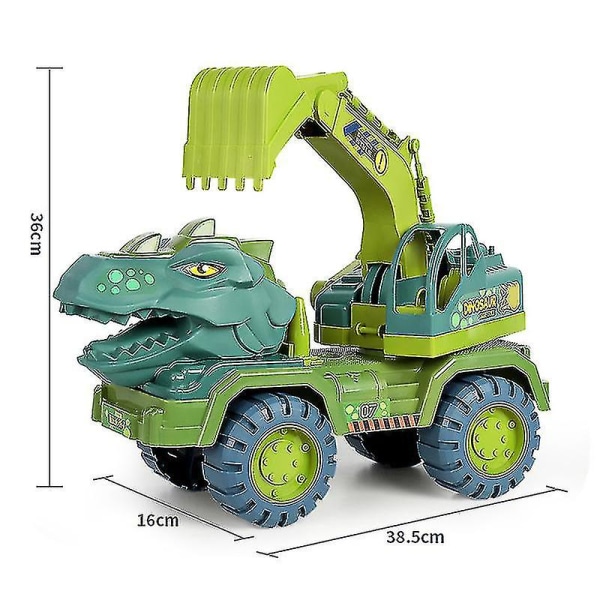 Barnedinosaurer Bil Leke Overdimensjonerte Dinosaurer Transportbærer Lastebil Leke T-rex Kjøretøy Leke For Gutter Trekk Tilbake Gravemaskin Ddj