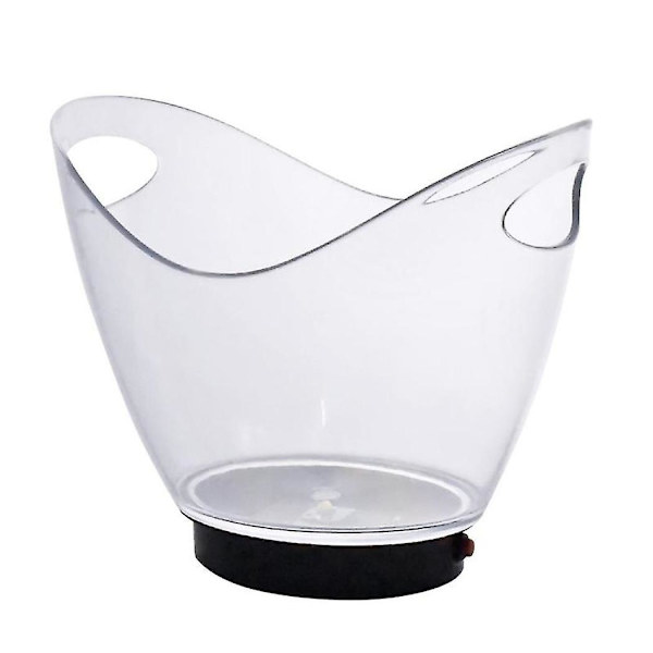 Lysende Plastik Is Spand Transparent Farverig Led Is Spand Is Spand Til Bar Og Restaurant