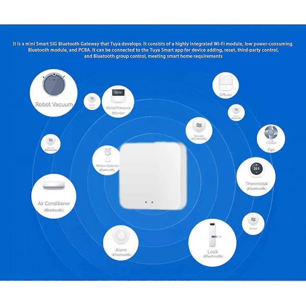 Tuya/smart Life App Fjernkontroll Bluetooth Mesh Gateway Bluetooth-kompatibel Gateway