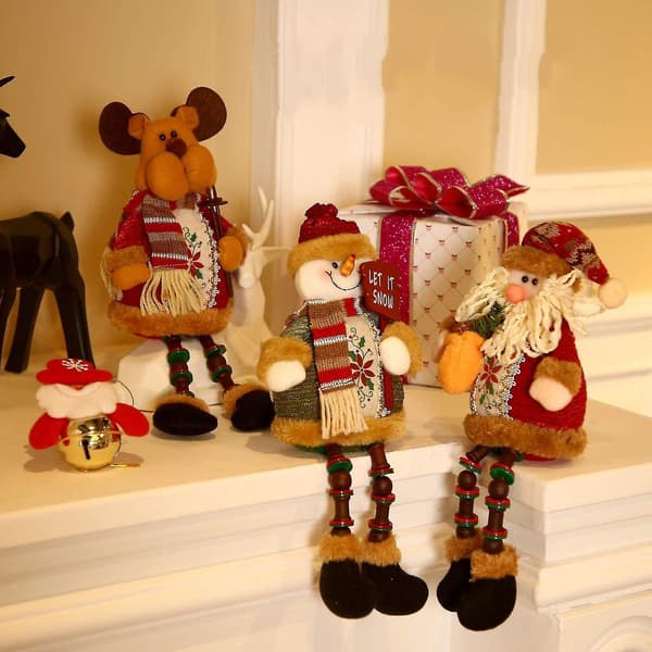 Plush Julfigurer Heminredning 3 st