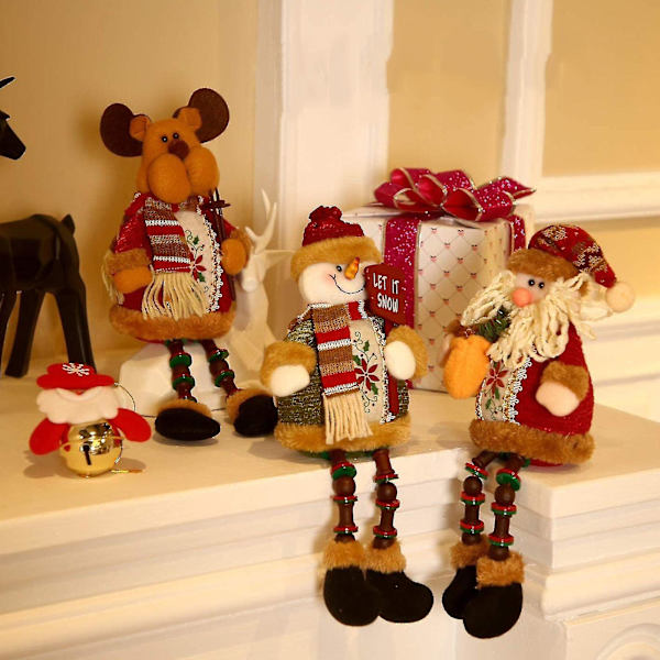 Plussjulefigurer Hjemmedekorasjon 3 stk