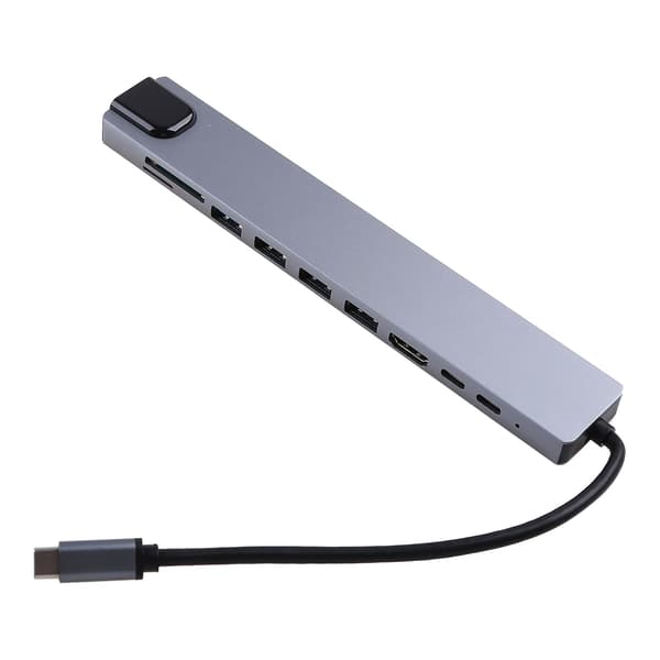 Usb Type C Hub 10 i 1 Usb3.0 Hdmi-kompatibel Rj45 Sd Pd Snabbladdningsdelare