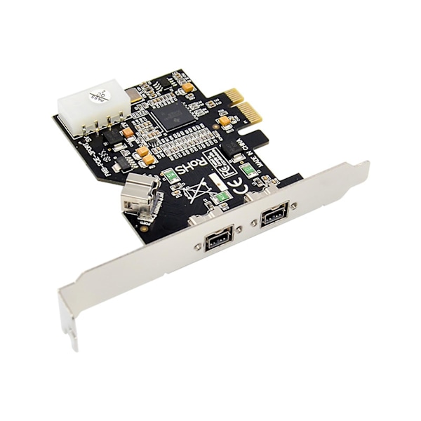 Pcie X1 til Firewire 800 1394b 3-porters kamera for bilde- og videoopptakskort-adapter