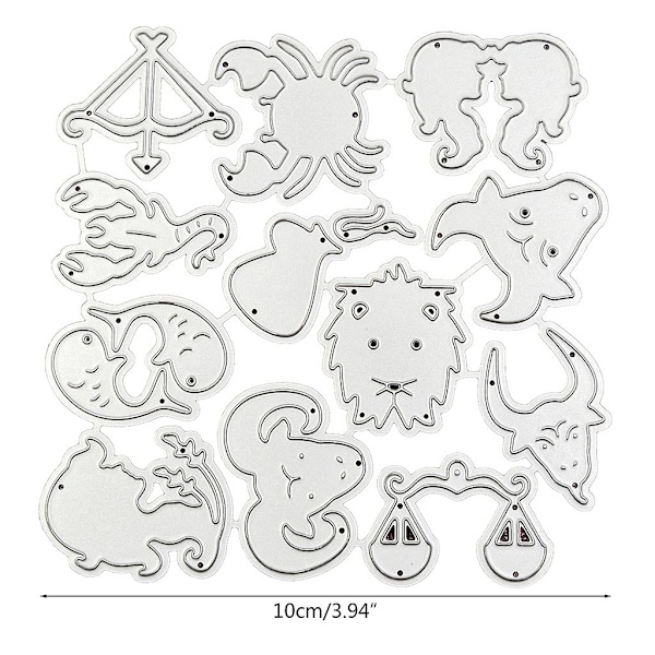 Kulstofstål Constellation Tegn Skæredør Embossing Skabelon Skimmel Diy