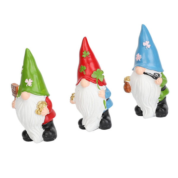 Tonttu-patsaat, söpöt miniatyyri koriste-patsaat puutarhaan, kotiin, kasviruukkuihin, 3 kpl