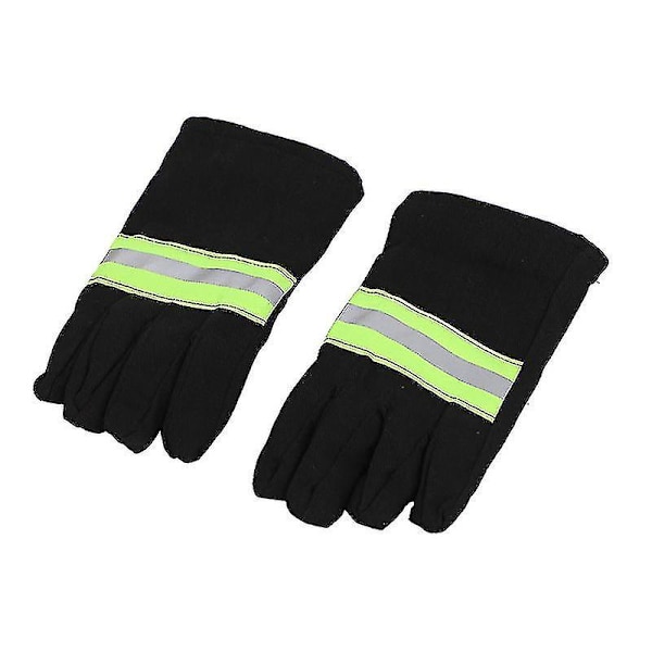 Brandsikre Handsker med Refleksrem - Flammebestandigt Sikkerhedsudstyr (1 stk, Sort)