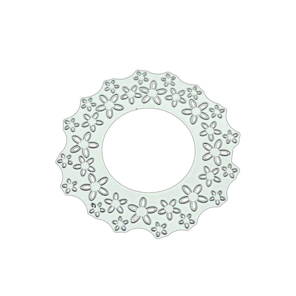 Blomstercirkel DIY metalskæredåse stencil scrapbooking fotoalbum stempelpapir