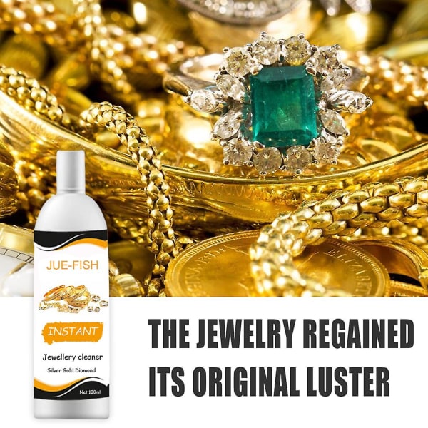 2x Smykker Diamond Cleaner Anti-tarnish Silver Gold Gem Poleringsløsning Spray