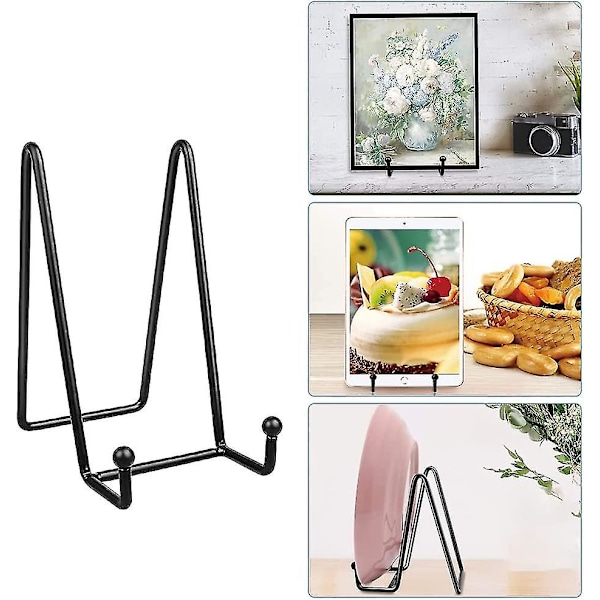 2 stycken metallramhållare Tallrikshållare för visning 6 tum Displayställ