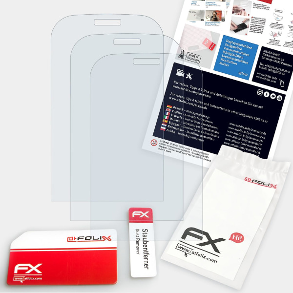 atFoliX 3x beskyttelsesfolie kompatibel med Nokia 3720 Classic Displaybeskyttelsesfolie klar