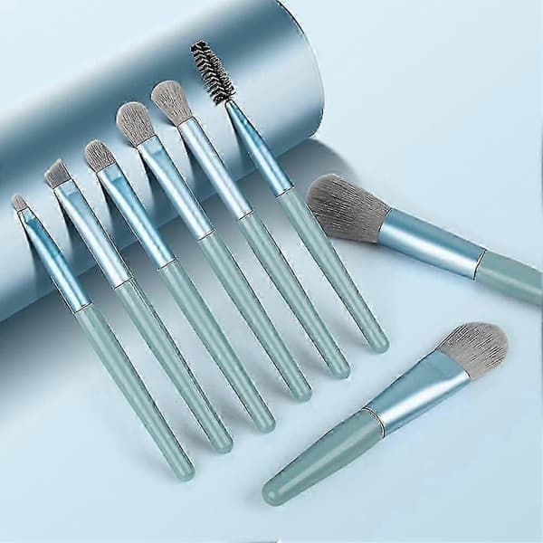Wechip 8 st mini sminkborstset - Premium syntetisk foundationborste - Puderconcealerborste - Sminkborstar